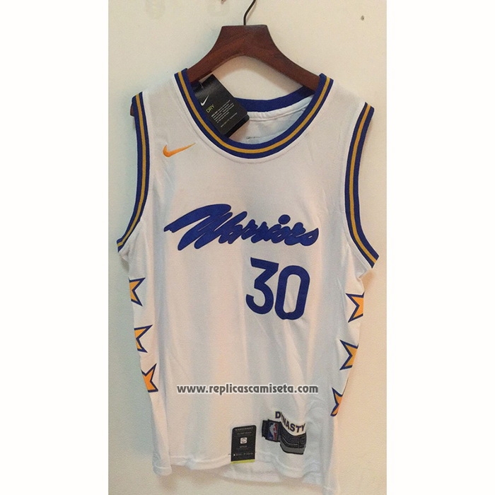 Camiseta Golden State Warriors Stephen Curry #30 Champs Whitestars 2022-23 Blanco
